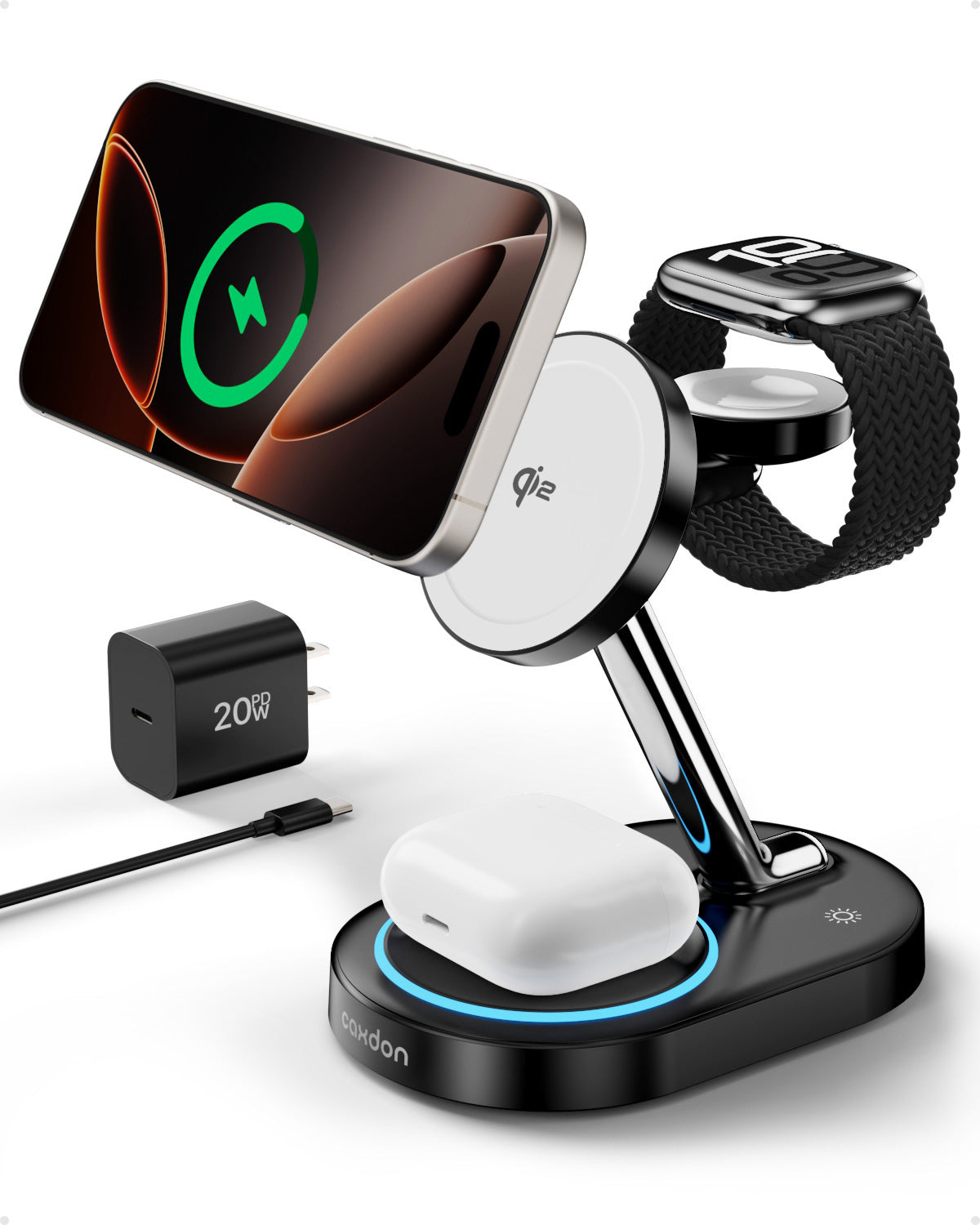 Intoval Charging station for Apple (Y302,Black)