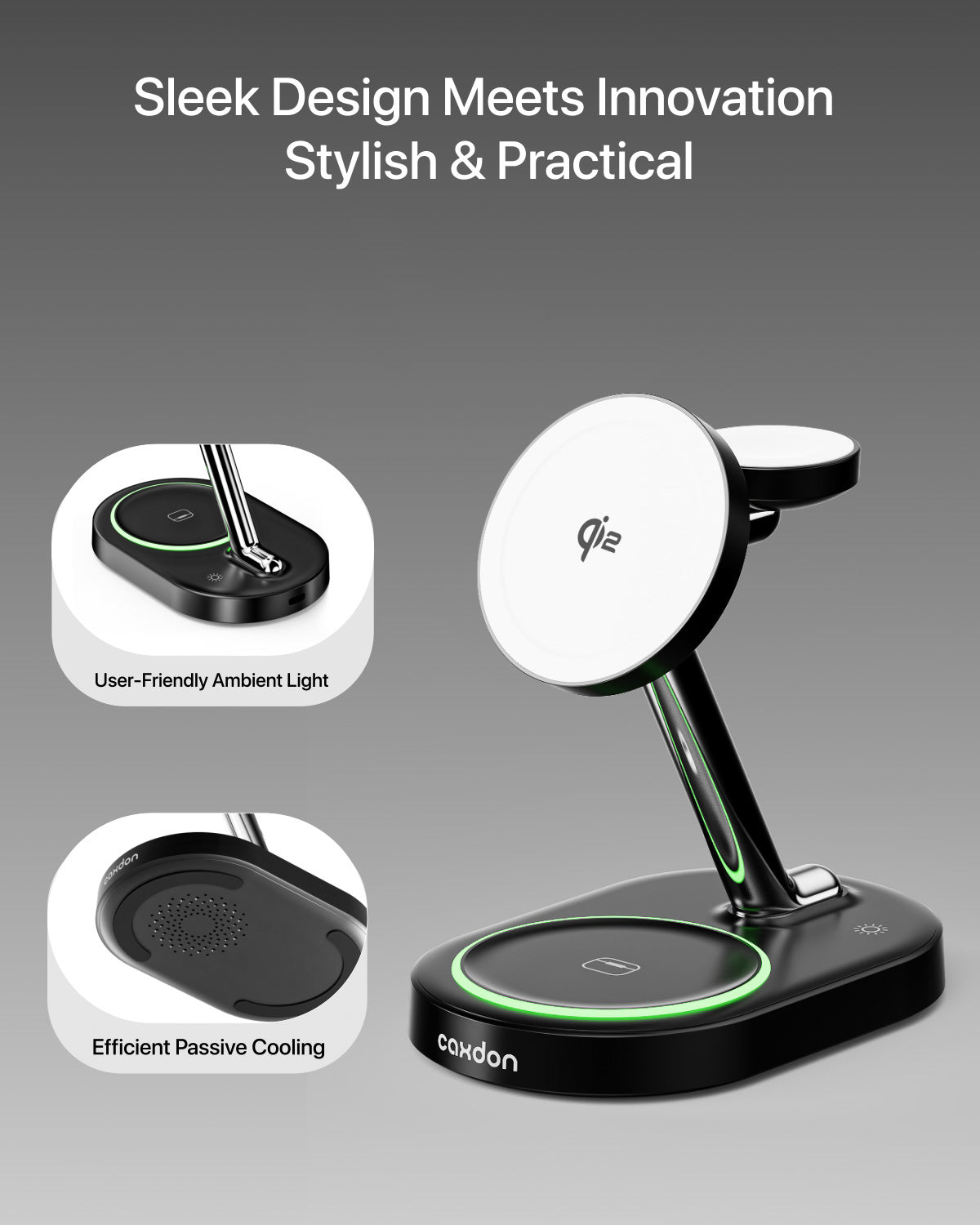 Intoval Charging station for Apple (Y302,Black)